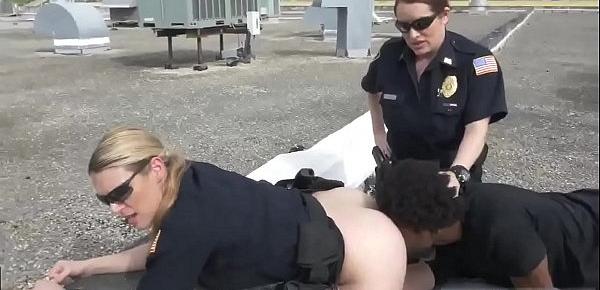  Bitch cop and huge tit milf fucked hard Peeping Tom on our Asses!